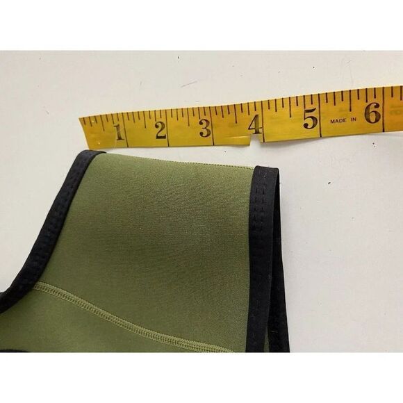 Hoaka Swimwear Bikini Top Neoprene Mesh Army Green Black Women’s Sz S+ - Picture 5 of 10